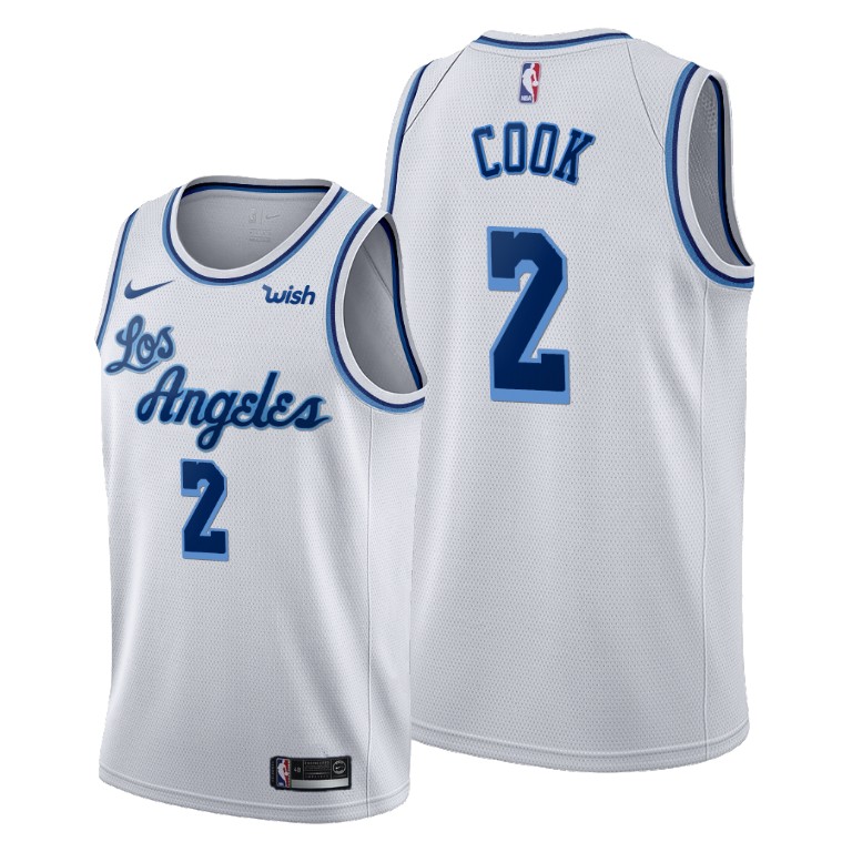Men's Los Angeles Lakers Quinn Cook #2 NBA 2019-20 Classic Edition White Basketball Jersey XTU6183EH